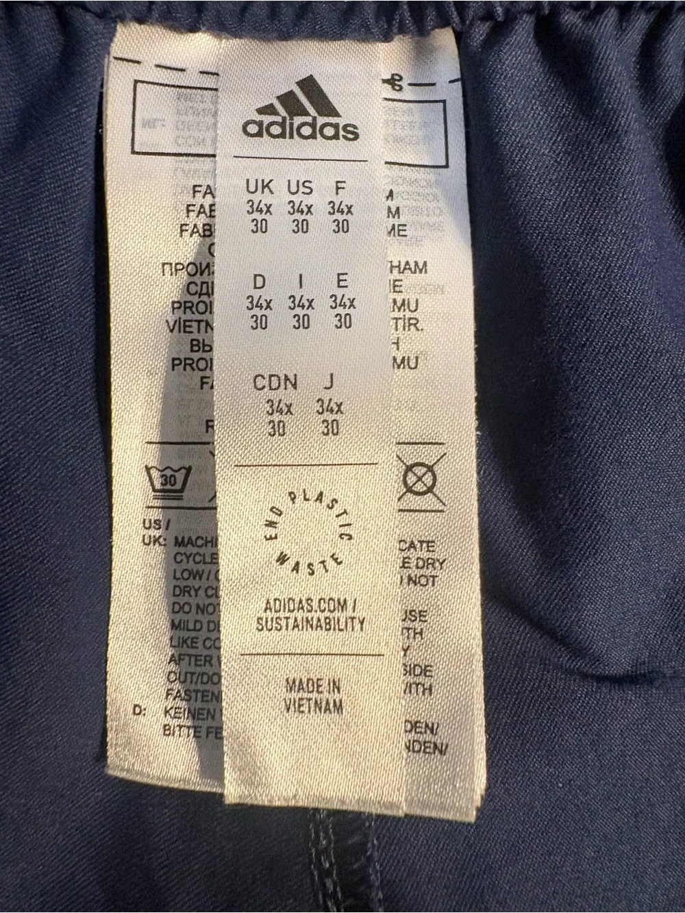 adidas Men's Navy Go-To Golf / Commuter Joggers, Size L